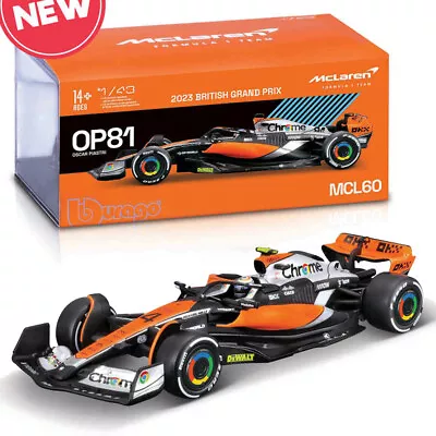 Bburago F1 Mclaren MCL60 #4 Lando Norris W/Helmet 2023 1:43 Model • £22.95