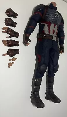 1/6 Hot Toys MMS536 Avengers Endgame Captain America Suit Body & Hands Set • $119.99