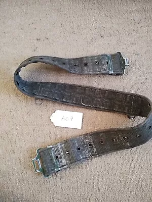 British Army 58 Pattern Olive Webbing Belt A07 • £3