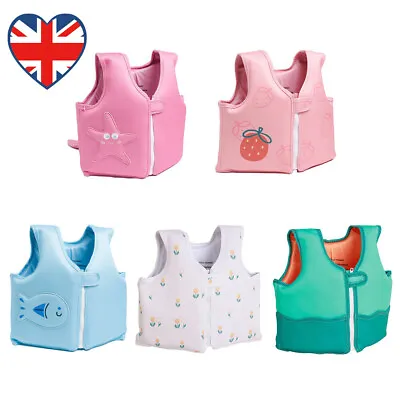 Baby Swimwear Cartoon Animal Infant Buoyancy Vest Jacket For Toddler Girls Boys • £11.07