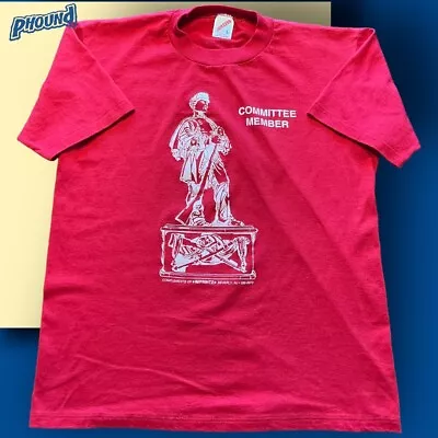 Vtg Union Army Soldier Statue Rare Beverly NJ  Shirt L 90s Rare Vtg Rare Yankee • $19.99