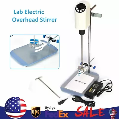 40L Lab Electric Overhead Stirrer Mixer Agitator Homogenizer W/ Digital Display • $109.26