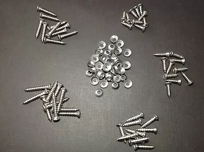 50 Pcs #8 W/#6 Phillips Oval Head Trim Screws Countersunk Washers Stainless GM • $23.99