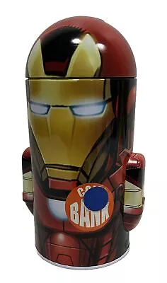 Marvel Iron Man Character Dome Shape 7  Tin Coin Piggy Bank With Arms • $13.29