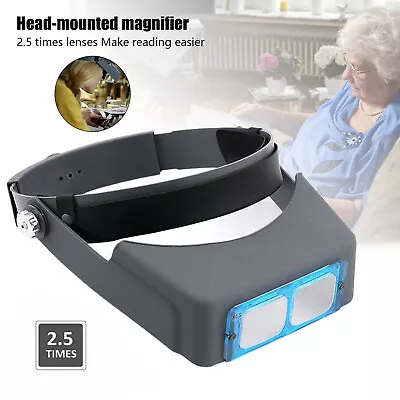 £16.25 • Buy 2.5 Times Lens Head Magnifier Glasses Magnifying Visor Glass Headband Lenses UK