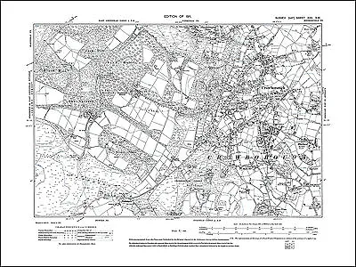 Crowborough Old Map Sussex 1911: 17SW Repro • £18.99