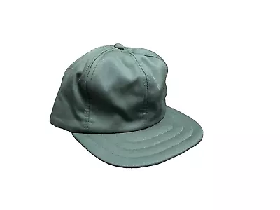 Blank Green Youngan Fitted Hat Size Medium Thinsulate 3M Ear Flaps VTG • $12.88