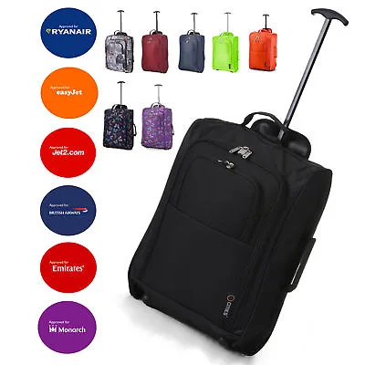 £27.99 • Buy Lightweight Small 21  Wheeled Hand Luggage Trolley Cabin Bag Flight Bag Suitcase