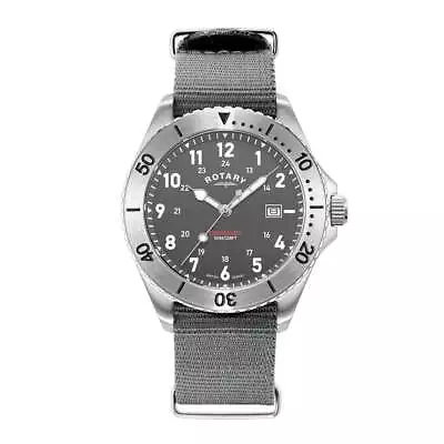 Rotary Commando Mens Watch Grey Nylon Strap Military  GS05475/48 RRP £209 • £119