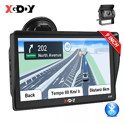 9  HD Bluetooth Truck GPS Navigation Navigator With Reverse Camera & AU Map 8GB • $135.99