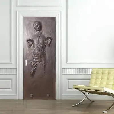Han Solo Carbonite DOOR WRAP Decal Wall Sticker Mural Home Decor Star Wars D187 • $23.93