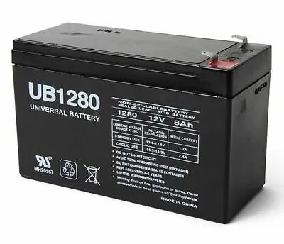 UPG UB1280F2 Battery - 12V 8AH SLA AGM F2 Spade Terminal • $17.95