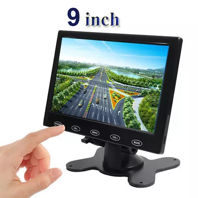 9'' HD Ultra Thin TFT LCD Color HD CCTV Monitor HDMI VGA AV W/Speaker + Adapter • $71.99