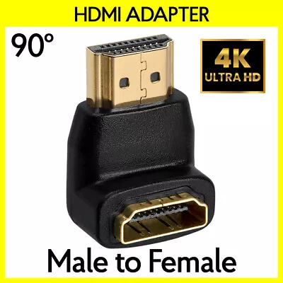 HDMI Male To HDMI Female Right Angle Adapter L-Shaped 90 Degree Converter • $6.69