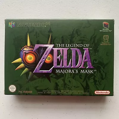 The Legend Of Zelda Majora's Mask N64 Game Nintendo 64 Boxed With Manual PAL VGC • £179.87