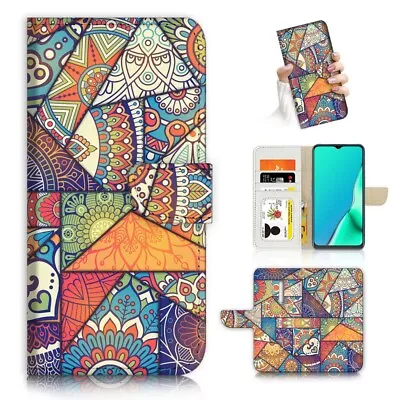 ( For Oppo Reno Z ) Flip Wallet Case Cover AJ24160 Abstract Mandala • $12.99