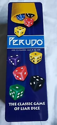 Perudo The Classic Game Of Liar Dice Vintage Dice Game Bluff Dude Tin Game • £12