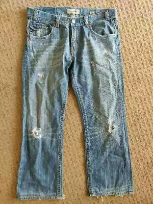 MEK Jeans Easter Island Size 38 Destroyed 100% Cotton M Flap Pocket • $28