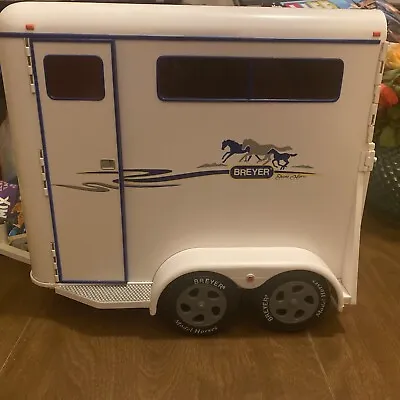 Vintage Breyer Show Horse Trailer - 2 Stall - 13.5x11x8” White • $50