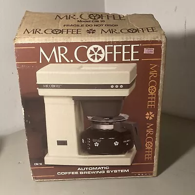 Vintage MR. COFFEE 10 Cup Coffee Maker CM 10 Automatic Coffee Brewing W/ Box • $28