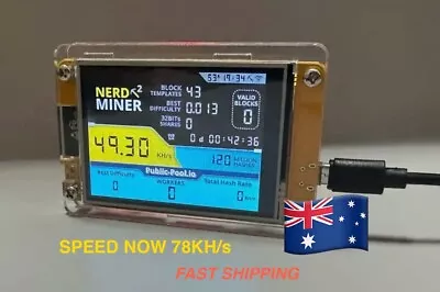 Nerdminer V2 | Bitcoin Solo Lottery Miner (Australian Seller) • $120