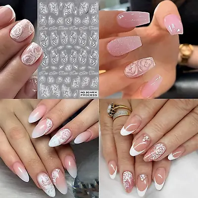 Nail Art Stickers Transfers Decals Spring Summer Flowers Floral Rose Roses NP30 • £2.05