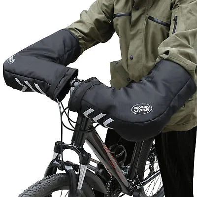 Bicycle Handlebar Mitts Cold Weather Mittens Mountain Commuter Bike Bar Covers • $33.73