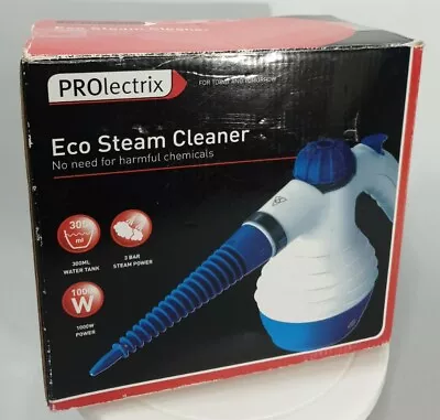 Prolectrix ECO Steam Power Cleaner 3 Bar 1000 Watt 300ml Tank Hand Held Cleaner • £19.99