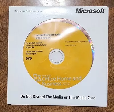 Microsoft Office Home And Business 2010 With Disc And Product Key • $45