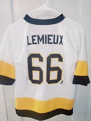 Vintage Mario Lemieux #66 Pittsburgh Penguins Jersey Boys Youth Size Medium  • $25