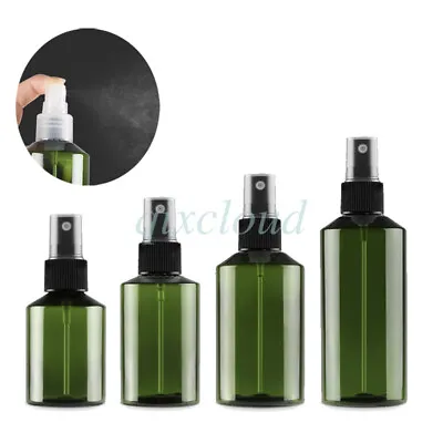 100ml 200ml Green Plastic Fine Mist Pump Spray Bottles Cosmetic Perfume Travel • $4.33