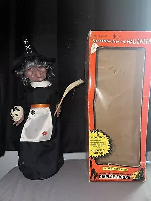 Vintage 1989 Telco Motion-ettes Of Halloween Battery Operated Witch FULLY TESTED • $40