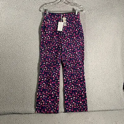 J Crew Pants Womens 00 Floral Purple Dress Roses Bootcut Mid Rise New 28x26 • $9.82