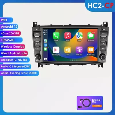 For Mercedes Benz W203 C220 C230 C240 2004-2007 Android 12 Car Stereo Radio GPS • $144.98