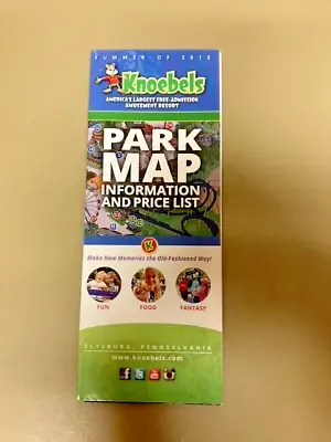 2015 Knoebels Elysburg Pennsylvania Amusement Park Map Brochure Guide Phoenix • $2.49