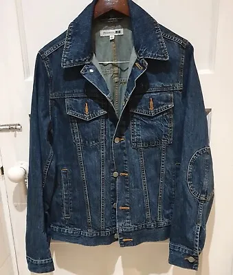 J.W.Anderson × Uniqlo Trucker Denim Jacket Signature Embroidery Men's Size S • £70