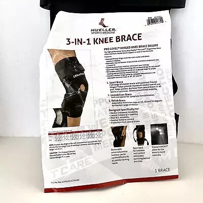 Knee Brace 3 In 1 Hinged Mueller Deluxe Pro Level Size XL Heavy Duty Brand New • $30.80