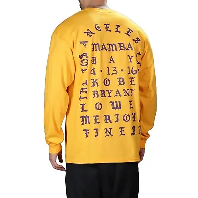 I Feel Like Kobe Yellow Long Sleeve Kanye West Tribute Pablo Retro T-shirt Tee • £15.99