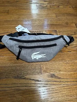 Lacoste Big Croc Belt Bag Waist Bag Gray NWT. • $55