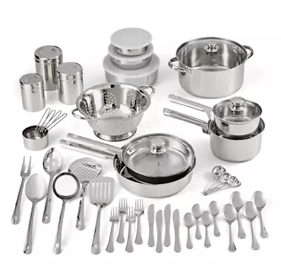 $48.49 • Buy Mainstays Stainless Steel Cookware And Kitchen Combo Set - Best Seller In March