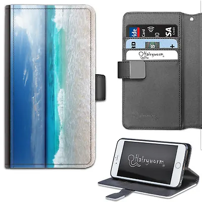 Blue Sky Sea Phone Case;PU Leather Wallet Flip Case;Cover For Samsung;Apple • £14.99