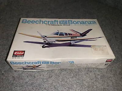 Vintage Eidai Beechcraft V35B Bonanza 1/72 Scale Airplane Model Kit #003-100 • $34.25