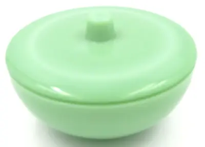 Vintage Jadeite Green Glass Bowl W/ Lid 6  • $19.95