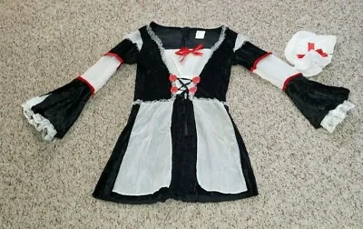 Adult Halloween Wench Maid Costume Dress & Cap Fun World Size M/l 10-14 • $35