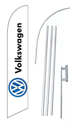 Volkswagen White Windless Swooper Flag Bundle • $65.25