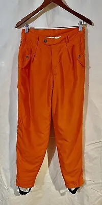 Vintage Retro 1980s Emporio Armani Orange Size 44 Italian Stirrup Ski Pants • $39.99