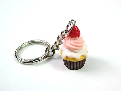 £2.45 • Buy  Novelty Cute Mini 3D Food Cupcake Resin Keyring Key Chain Handbag Buckle Charm