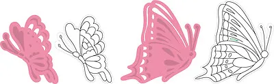 Tiny's Butterflies - COL1319 - Marianne Collectables Cut/Embossing Die & Stamp • £7.55