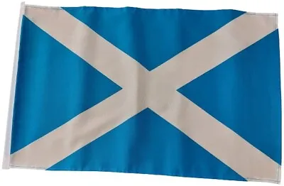 Scotland Saltire Flag 18  X 12  Treehouse Courtesy Caravan Sleeved Flag FREE P&p • £4.99