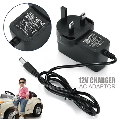 £4.80 • Buy 12V 1A Ride On Cars Charger AC Adapter For Kids Electric Ride On Car Bike Toy